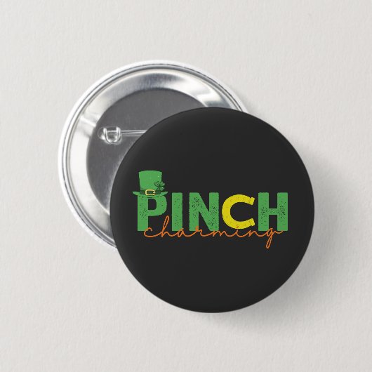 Pinch CHarm Funny St Patrick's Day Irish Gift Button (Vorne & Hinten)