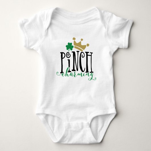 Pinch Charming St. Patricks Day Niedlich Boy Baby Strampler (Vorderseite)
