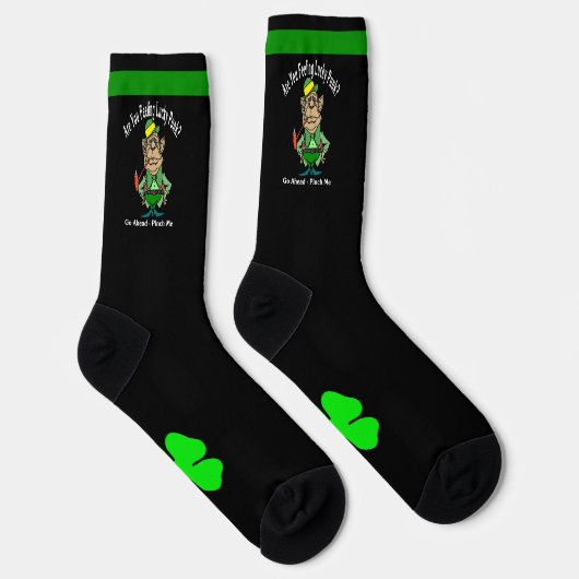 Pinch Lucky Leprechaun, Klee Socken (Rechts)