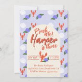 Pinch Me Coastal Hummer Geburtstag Einladung (Vorderseite)