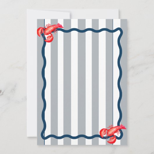 Pinch Me, I'm One lobster 1st Birthday Dankeskarte (Rückseite)