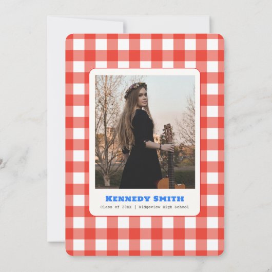 Pinch Me Retro Crawfish Graduations Party Foto Einladung (Rückseite)