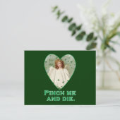 Pinch Me und Die Funny St Patricks Day Design Postkarte (Stehend Vorderseite)