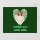 Pinch Me und Die Funny St Patricks Day Design Postkarte (Vorderseite)