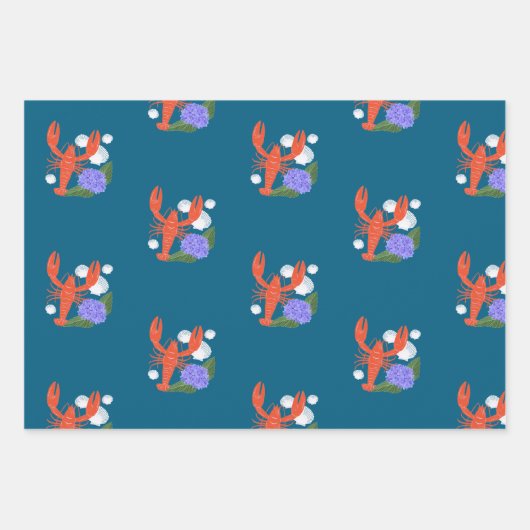 "Pinch mich! Ich bin ein" Küstenlobster zum Geburt Geschenkpapier Set (Vorderseite 3)