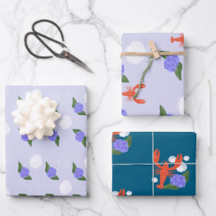 "Pinch mich! Ich bin ein" Küstenlobster zum Geburt Geschenkpapier Set