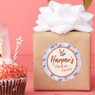 "Pinch mich! Ich bin ein" Küstenlobster zum Geburt Runder Aufkleber