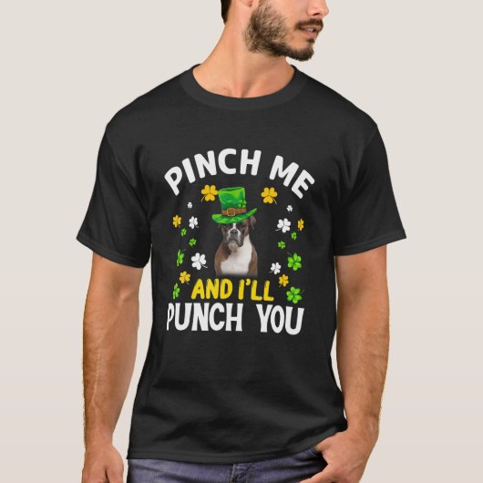 Pinch Mich, ich sage dir Boxer St Patricks Day T-Shirt (Vorderseite)