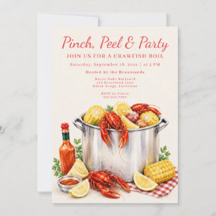 Pinch Peel Party Crawfish-Kochparty-Einladung Einladung