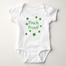 Pinch Proof Irish White Bodysuit Baby Strampler