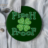 PINCH PROOF MIT Kleeblättern Irish T - Shirt Button (Beispiel)