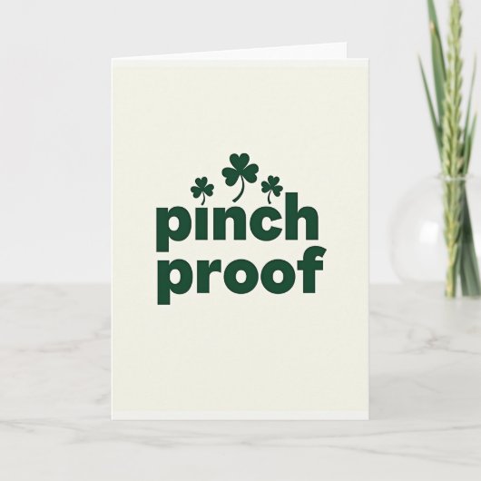 Pinch Proof Shamrock Day Card Karte (Vorderseite)