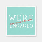 Pinch Uns Robin Blue Verlobung Crawfish Boil Party Serviette (Vorderseite)