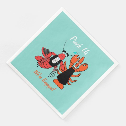 Pinch Uns Wir sind Verlobt Crawfish Boil Dusche Pa Serviette (Ecke)