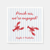 Pinch Uns Wir sind Verlobt Crawfish Boil Süd Serviette (Vorderseite)