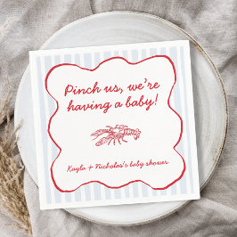 Pinch Us Crawfish Boil Southern Baby Dusche Serviette