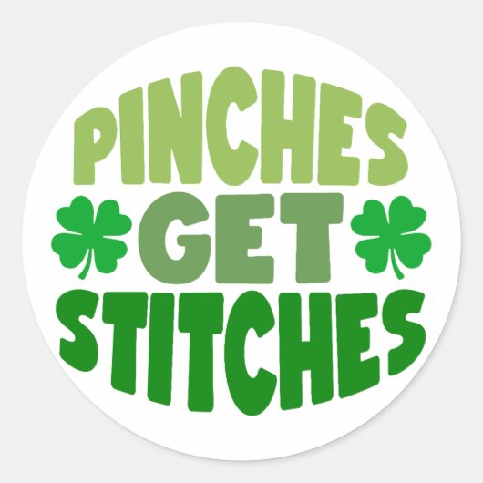 Pinches erhalten Stitches 🍀 😆 Runder Aufkleber (Vorderseite)