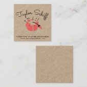 Pincushion Dressmaker Alterations Business Card Quadratische Visitenkarte (Vorne/Hinten)
