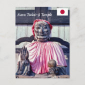 Pindola Bharadvaja Buddhistische Statue - Nara, Ja Postkarte (Vorderseite)