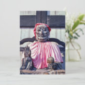 Pindola Bharadvaja hölzerne buddhistische Statue - Einladung (Stehend Vorderseite)