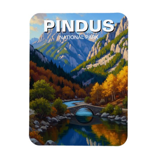 Pindus National Park Griechenland Travel Magnet (Vertikal)