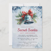 Pine and Bell Winter Secret Weihnachten Party Einladung (Vorderseite)