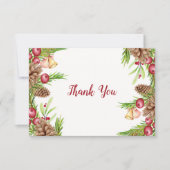 Pine and Berries Dankeschön Karte (Vorderseite)