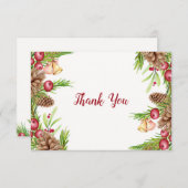 Pine and Berries Dankeschön Karte (Vorne/Hinten)