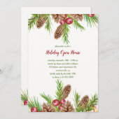 Pine and Berries Einladungen (Vorne/Hinten)