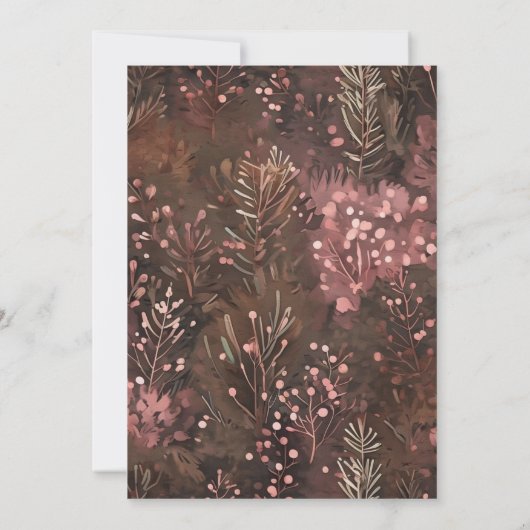 Pine and Berries Rustic Holiday Greetings Card (Rückseite)