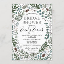 Pine and Eucalyptus Brautparty Invite
