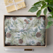 Pine and Pine Cones Muster Weihnachten Seidenpapier (Geschenk)