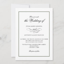 Pine and Snow Einfache Elegante Einladung