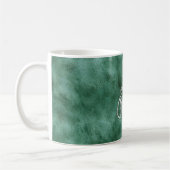 Pine Aquamarin Green Silver Weihnachten Kaffeetasse (Links)