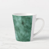 Pine Aquamarin Green Silver Weihnachten Milchtasse (Rechts)