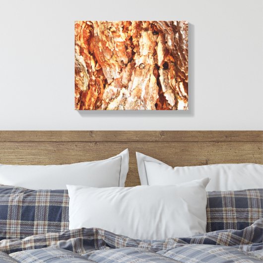 Pine Bark Canvas Print Leinwanddruck (Insitu (Schlafzimmer))