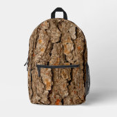 Pine Bark Texture Bedruckter Rucksack (Vorderseite)