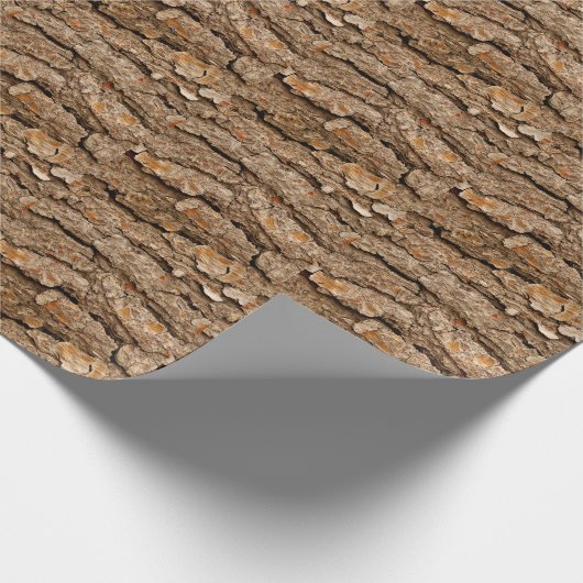 Pine Bark Texture Geschenkpapier (Ecke)