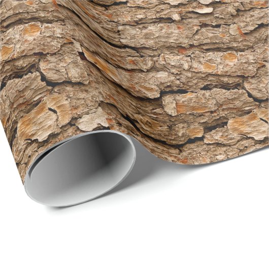 Pine Bark Texture Geschenkpapier (Rolleneckpunkt)