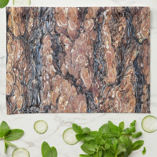 Pine Bark Texture Geschirrtuch (Gefaltet)