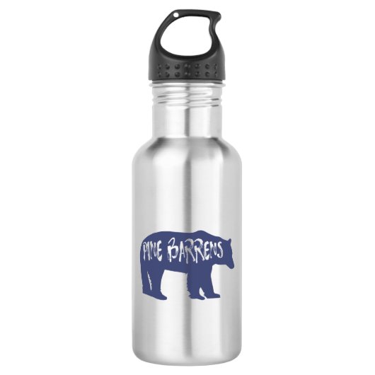 Pine Barrens Bär Edelstahlflasche (Vorderseite)