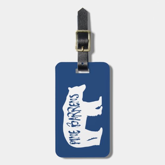 Pine Barrens Bear Gepäckanhänger (Vorderseite vertikal)