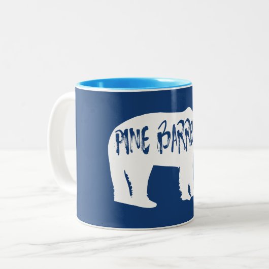 Pine Barrens Bear Zweifarbige Tasse (Vorderseite Links)