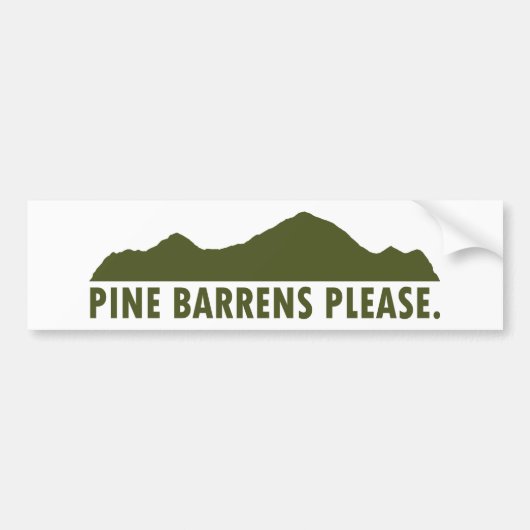 Pine Barrens Bitte Autoaufkleber (Vorne)