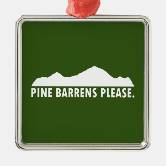 Pine Barrens Bitte Ornament Aus Metall (Vorne)