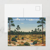 Pine Barrens New Jersey Reise Postkarte (Vorne/Hinten)