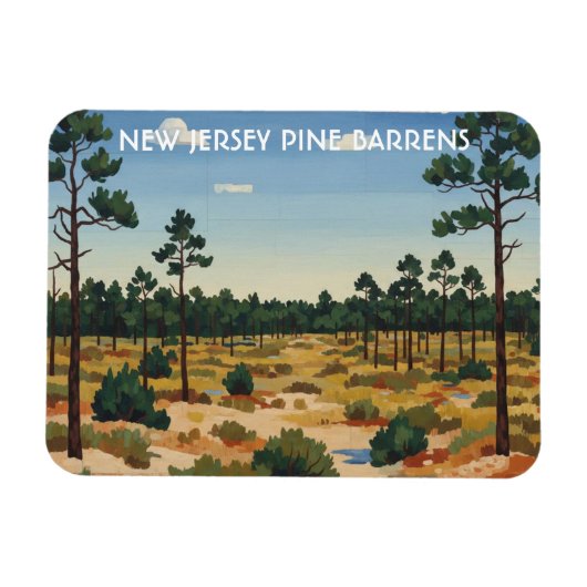 Pine Barrens New Jersey Travel Magnet (Horizontal)