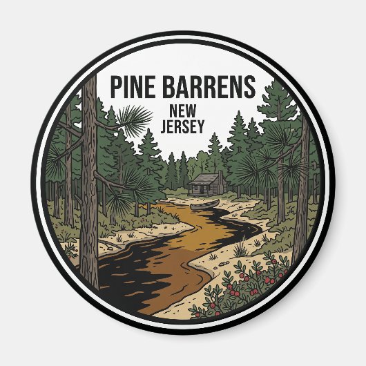 Pine Barrens USA Magnet (Vorne)