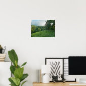 Pine Bend Bluff mit Blick auf die Wälder des Tals Poster (Heimbüro)