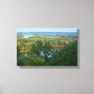 Pine Bend Bluffs mit Blick auf den Mississippi Riv Leinwanddruck